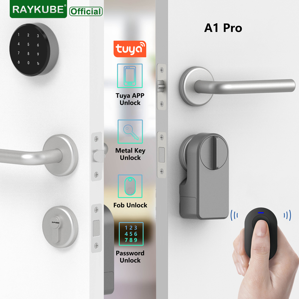 Smart Home Japan - RAYKUBE A1 Pro Tuya BEL สมาร์ทประตูล็อคอิเล็กทรอนิกส์ชุด