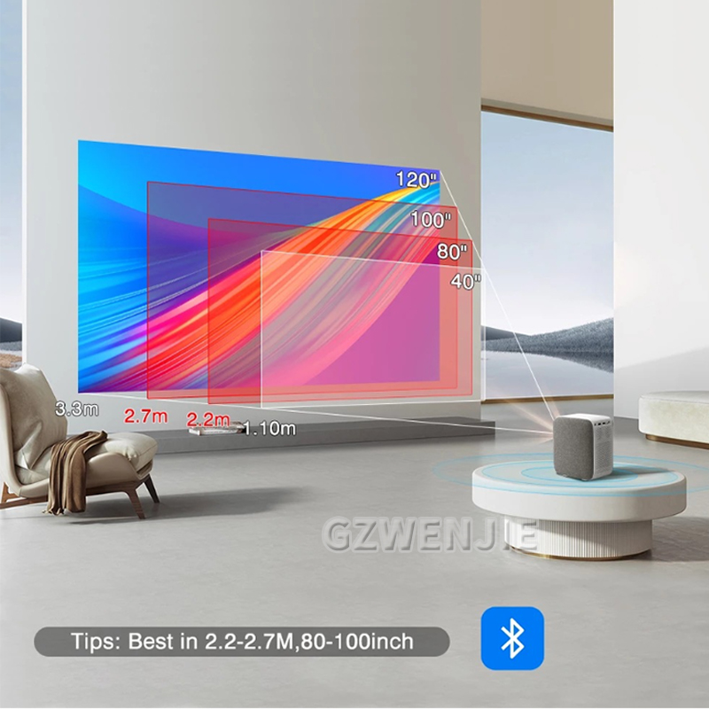 Smart Home Video - H6 มินิโปรเจคเตอร์ LED 1080P ฟูลเอชดีแบบพกพาโปรเจคเตอร์ 2.4G
