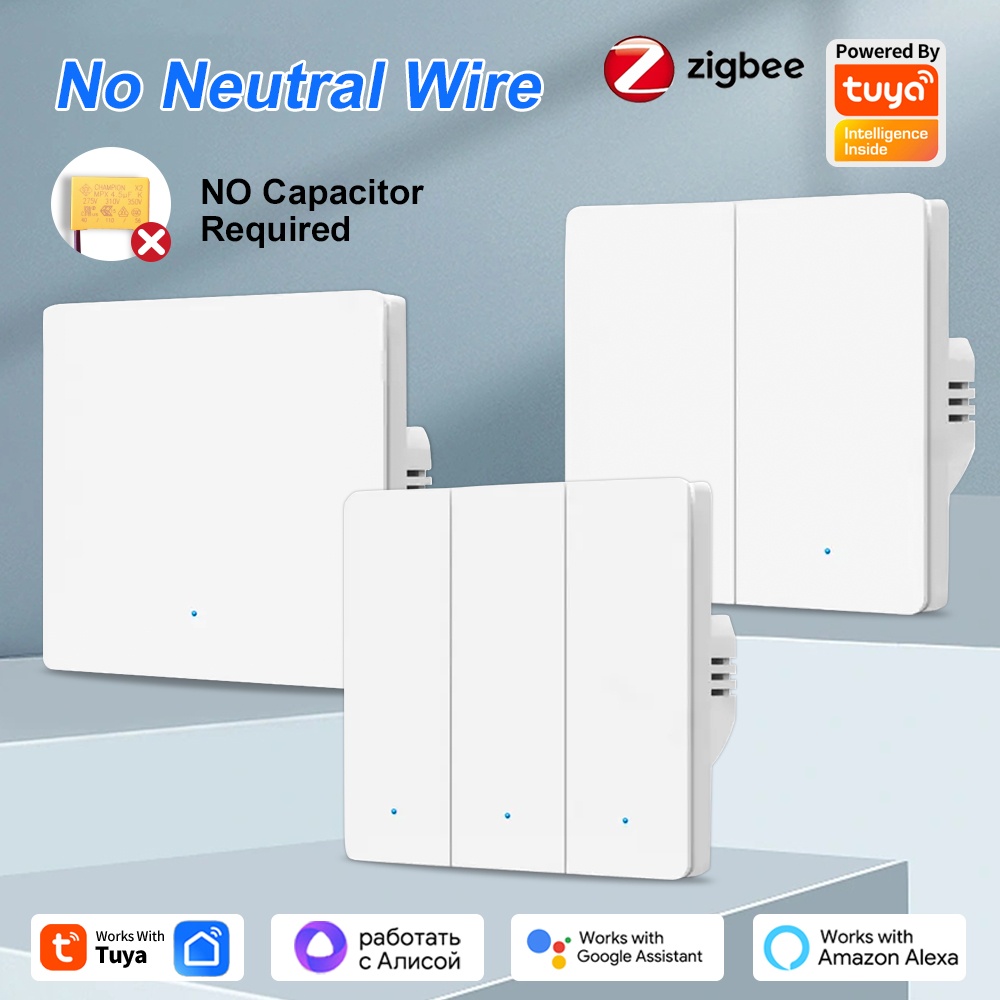 Smart Home Voice Control - สวิตช์กดแบบ ZigBee Smart Life 1 2