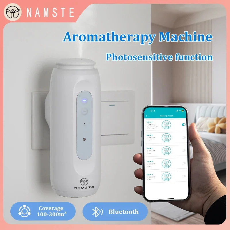 Smart Home Office - NAMASTE แบบพกพาสมาร์ท Diffuser 300m3 ซ็อกเก็ตบลูทูธสไตล์ Auto