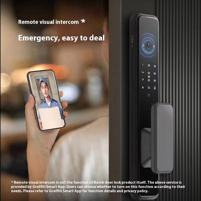 Smart Home Video - ระบบล็อคอัจฉริยะอัตโนมัติเต็มรูปแบบ EL600Vf พร้อมระบบจดจำใบหน้า วิดีโอ ลายนิ้วมือ และรหัสผ่าน