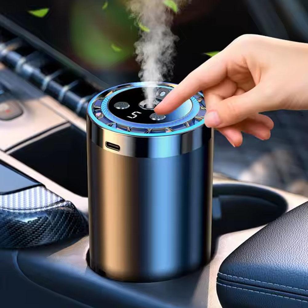 Smart Humidifier - เครื่องเพิ่มความชื้นในรถยนต์อัตโนมัติ 5 โหมด เครื่องเพิ่มความชื้นในรถยนต์ เครื่องกระจายกลิ่นหอม น้ำหอมปรับอากาศในรถยนต์