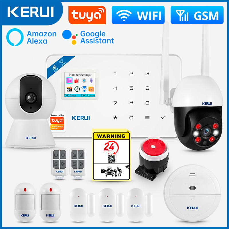 Smart Home Video - KERUI W181 ระบบรักษาความปลอดภัยบ้าน WIFI GSM Tuya