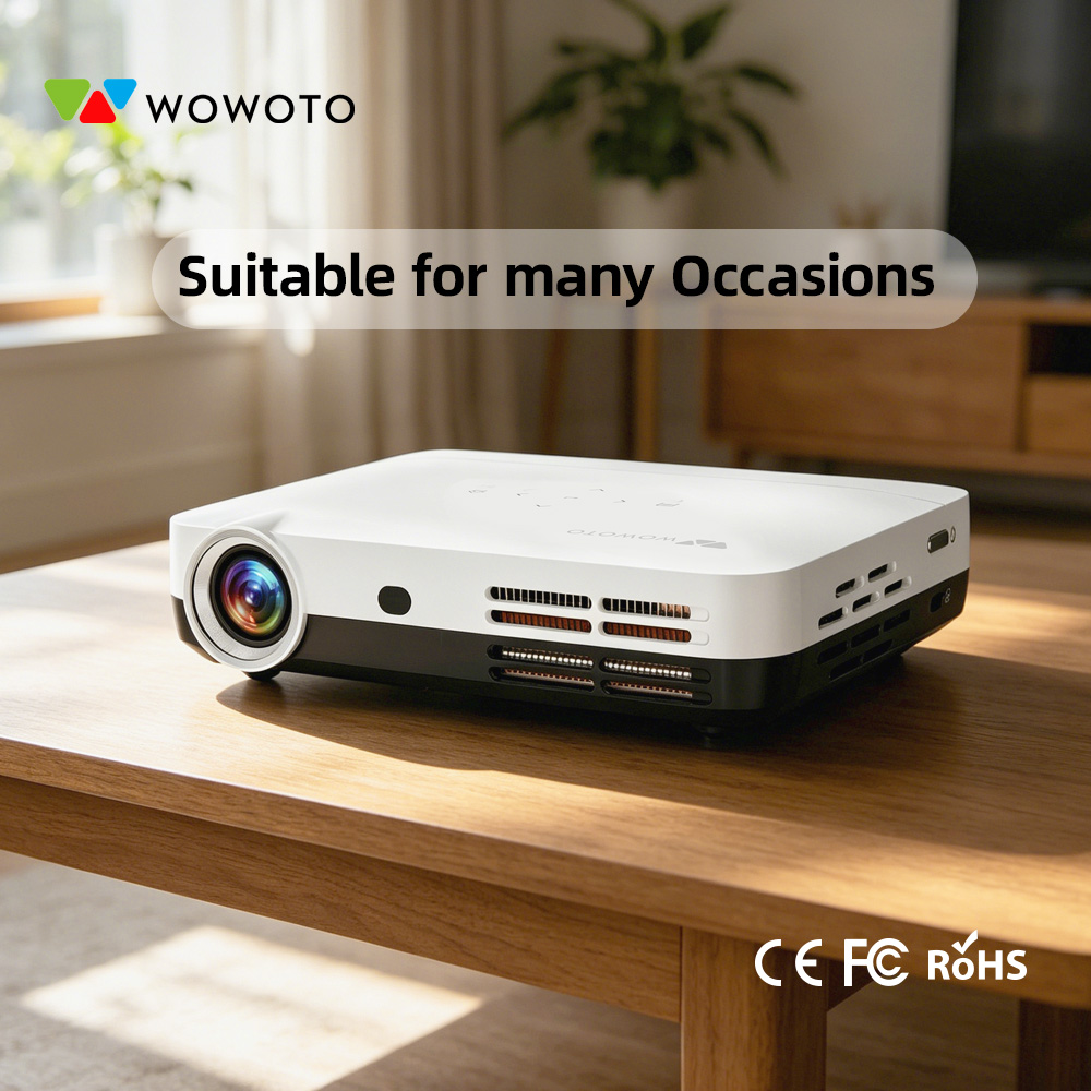 Smart Home Video - โปรเจคเตอร์โฮมเธียเตอร์พกพา WOWOTO ขนาดเล็ก 450ANSI ลูเมนส์ พร้อม