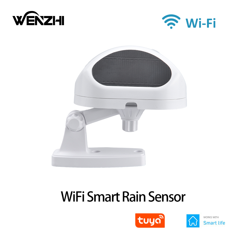 Smart Home Iot - เซ็นเซอร์ตรวจจับฝนแบบ WiFi ตรวจจับระยะเวลาการตกฝน กันน้ำสำหรับใช้งานกลางแจ้ง ใช้พลังงานจากแบตเตอรี่ ควบคุมผ่านแอป