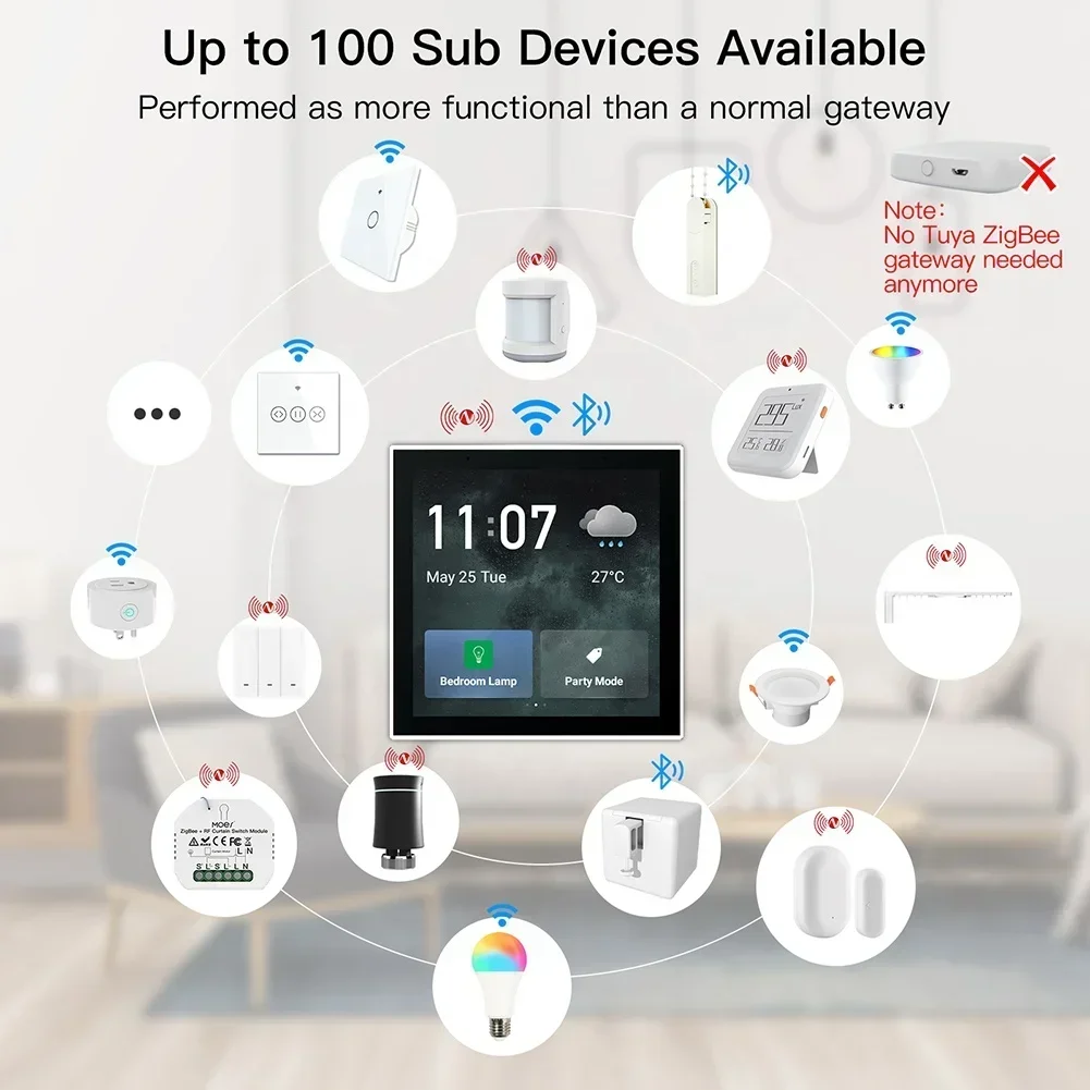 Smart Home Control - 2026/252023 ผู้ผลิตจีน ระบบอัตโนมัติบ้านอัจฉริยะ แผงควบคุมระบบสัมผัสติดผนัง 4 นิ้ว