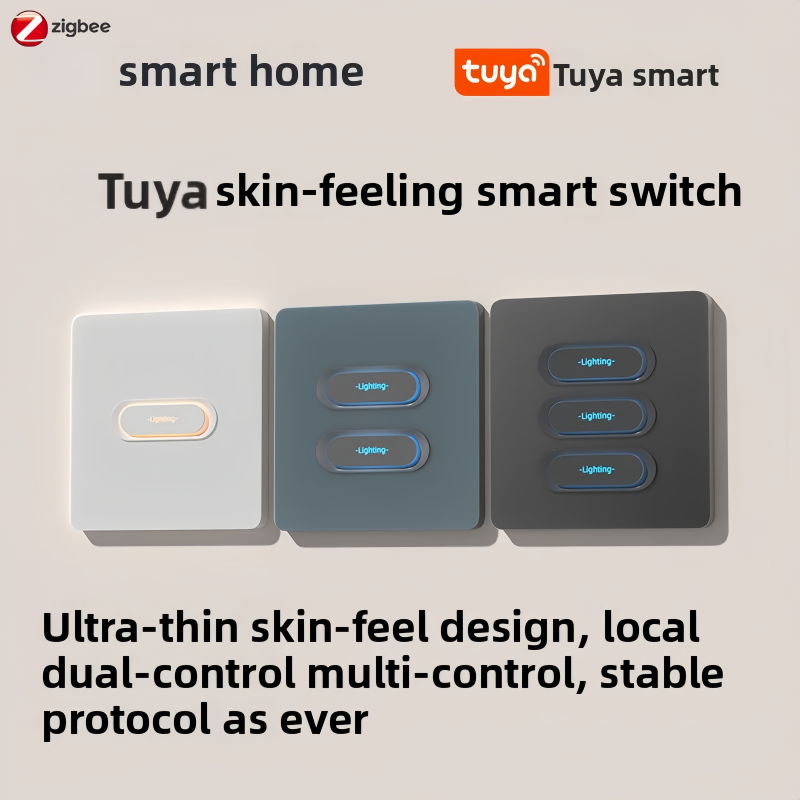 Smart Home Voice Control - สวิตช์อัจฉริยะ Tuya Zigbee แบบปุ่มกด ควบคุมได้สองระบบ ควบคุมหลายอุปกรณ์