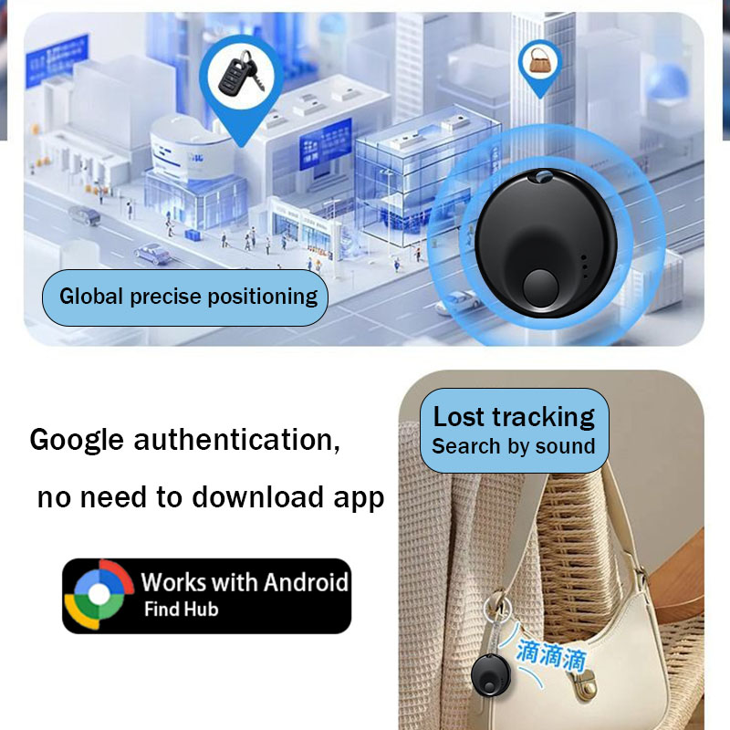 Smart Home Hub Xiaomi - แท็กป้องกันการสูญหายขนาดเล็กสำหรับโทรศัพท์แอนดรอยด์ ใช้งานร่วมกับแอป Google Find Hub ตัวค้นหากุญแจอัจฉริยะสำหรับ