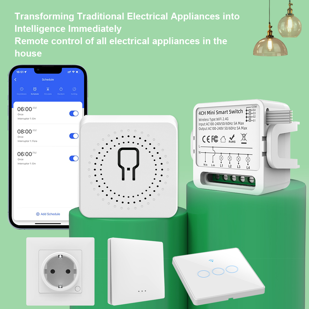 สวิตช์อัจฉริยะ Tuya WiFi 1/2/3 - Smart Home Voice Control บทวิจารณ์และราคา