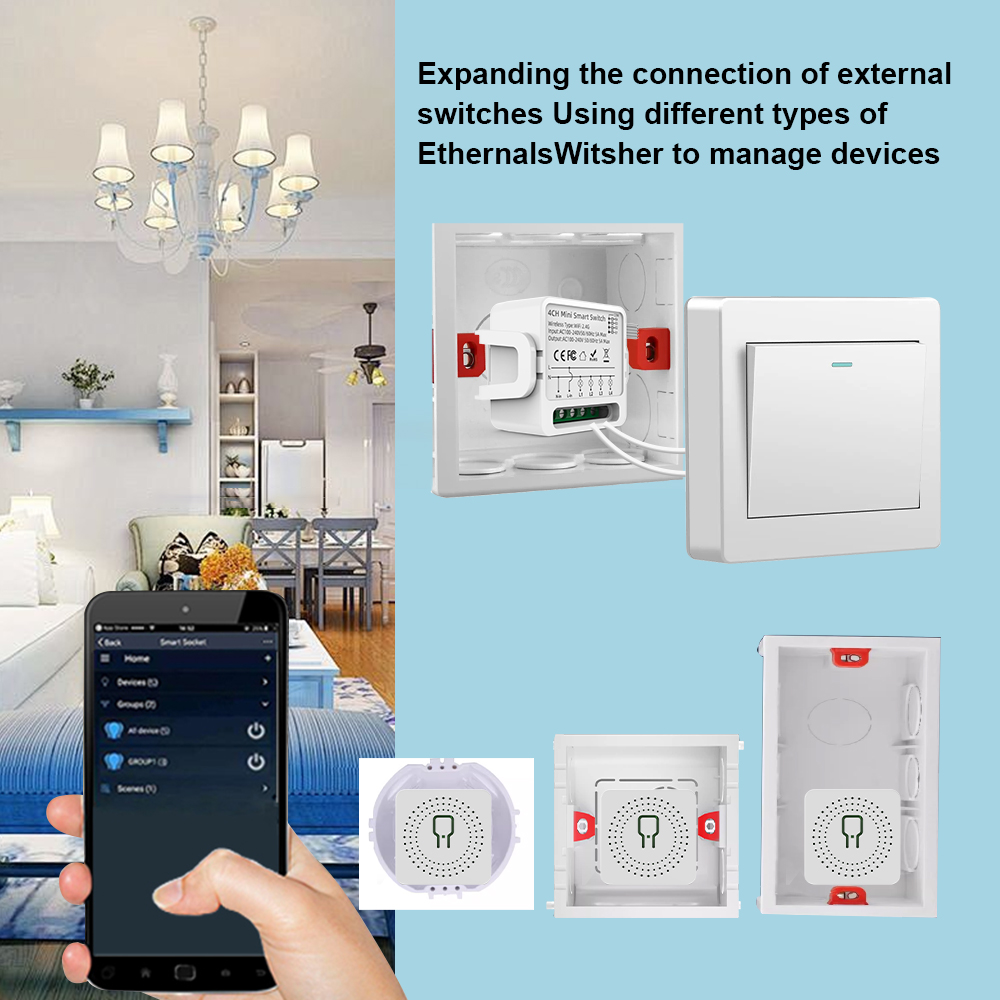 สวิตช์อัจฉริยะ Tuya WiFi 1/2/3 - Smart Home Voice Control บทวิจารณ์และราคา