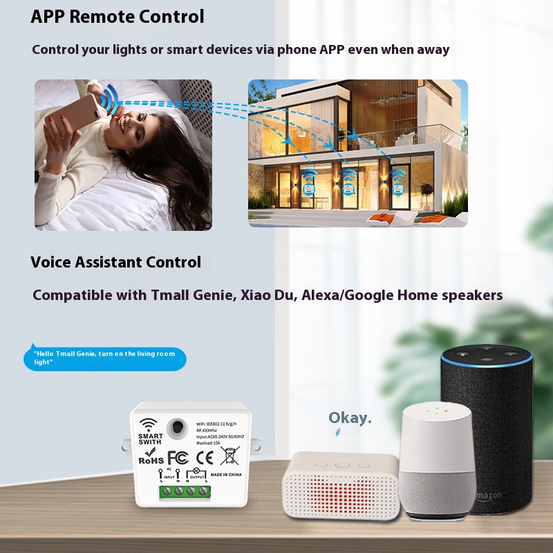 อุปกรณ์ตัดการเชื่อมต่ออัจฉริยะ - Smart Home Voice Control บทวิจารณ์และราคา