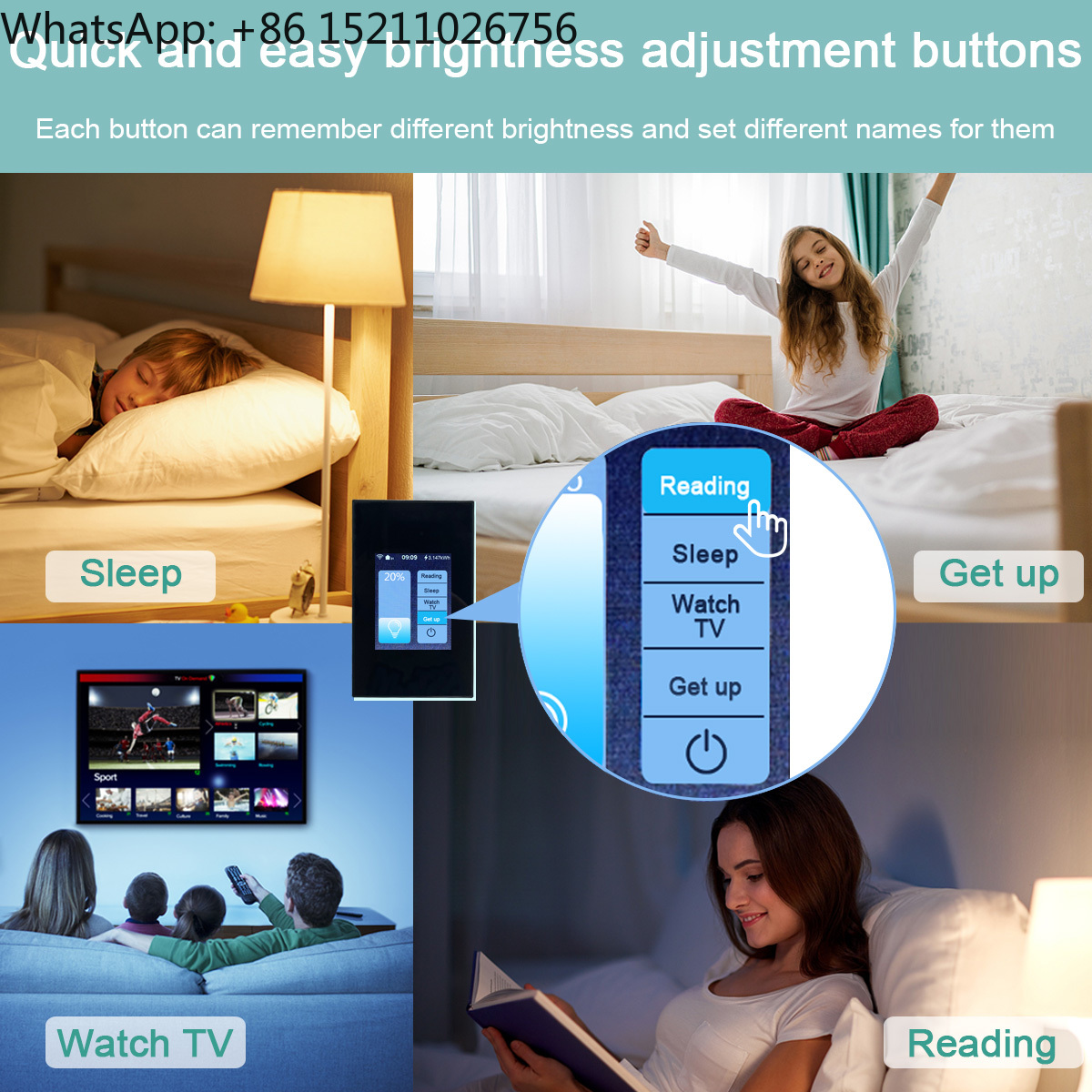 แผงควบคุมหน้าจอสัมผัส LCD Lanb - Smart Home Touchscreen Control Panel บทวิจารณ์และราคา