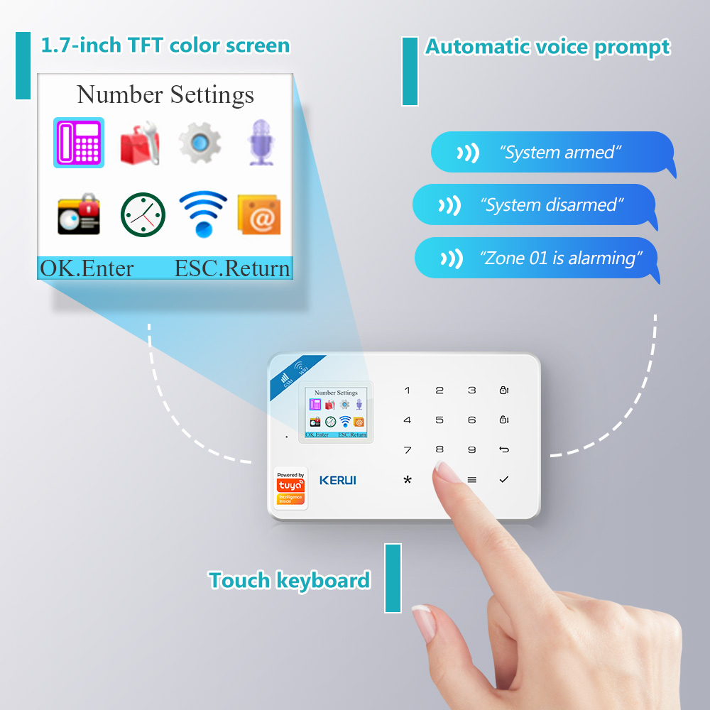 KERUI W181 ระบบรักษาความปลอดภั - Smart Home Video บทวิจารณ์และราคา
