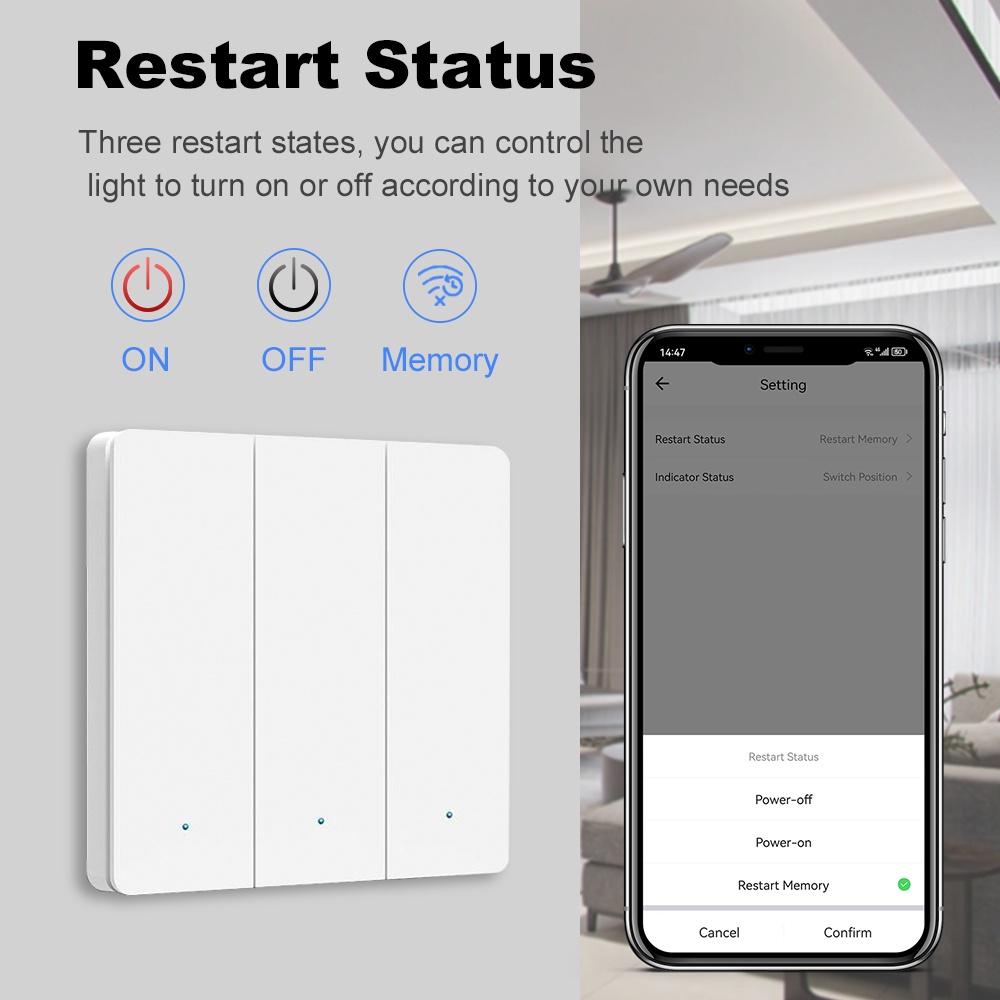 สวิตช์กดแบบ ZigBee Smart Life  - Smart Home Voice Control บทวิจารณ์และราคา