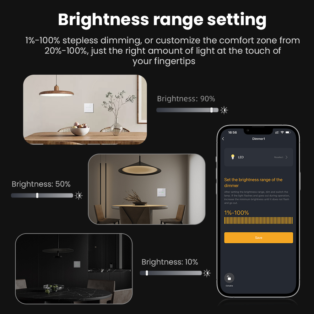 AVATTO WiFi 1/2 Gang Smart Dim - Smart Home Touchscreen Control Panel บทวิจารณ์และราคา