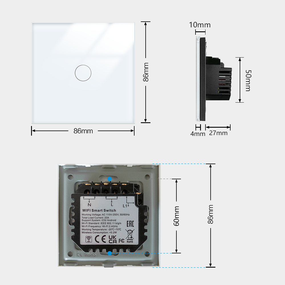 TAWOIA Wifi Smart Switch หม้อไ - Smart Home Touchscreen Control Panel บทวิจารณ์และราคา