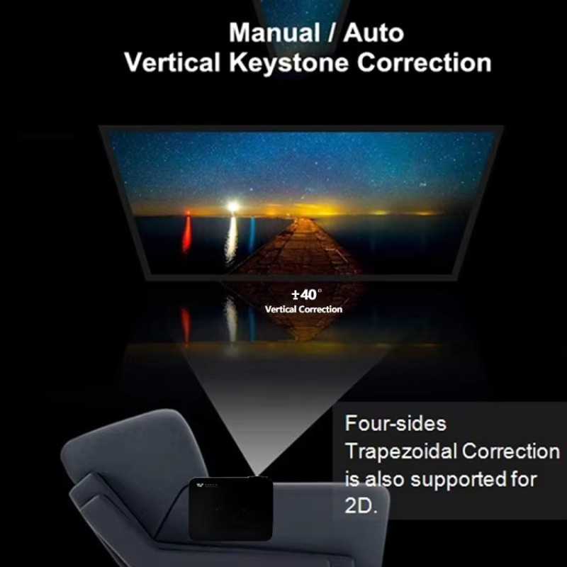 โปรเจคเตอร์โฮมเธียเตอร์พกพา WO - Smart Home Video บทวิจารณ์และราคา