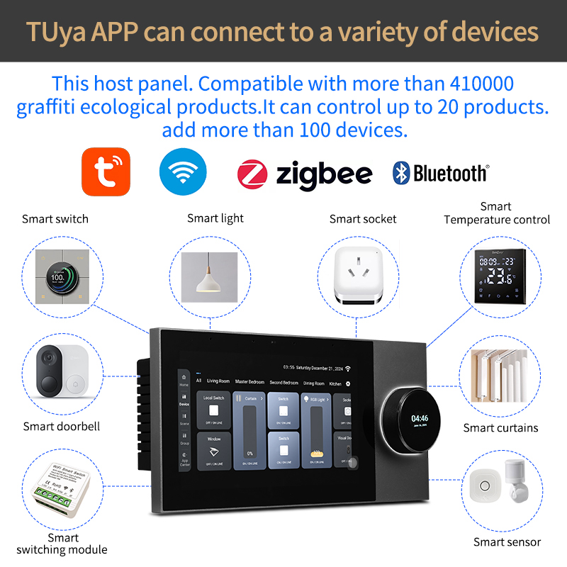 เครื่องเล่นเพลงพื้นหลังสำหรับบ - Smart Home Touchscreen Control Panel บทวิจารณ์และราคา